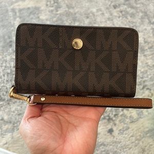Authentic MK Phone Case Wallet Wristlet